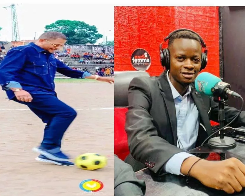 Le Ministre de sports Didier Budimbu et Désiré Rex Owamba