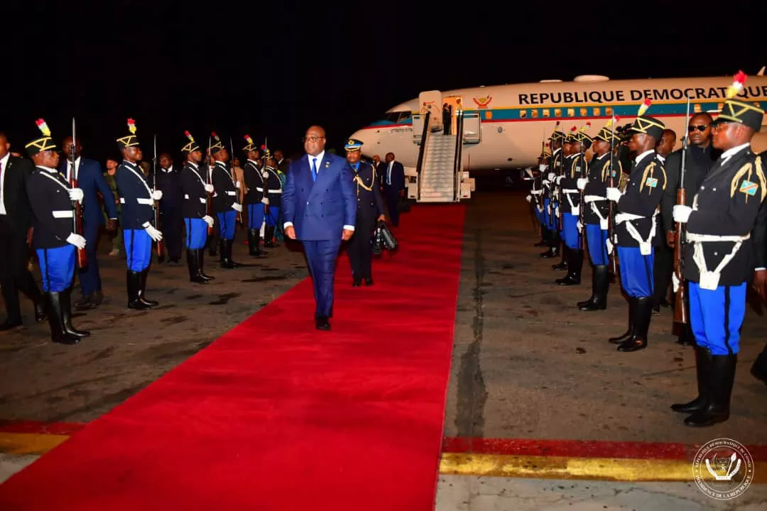 Arrivée du Président de la RDC Félix Tshisekedi à Lubumbashi