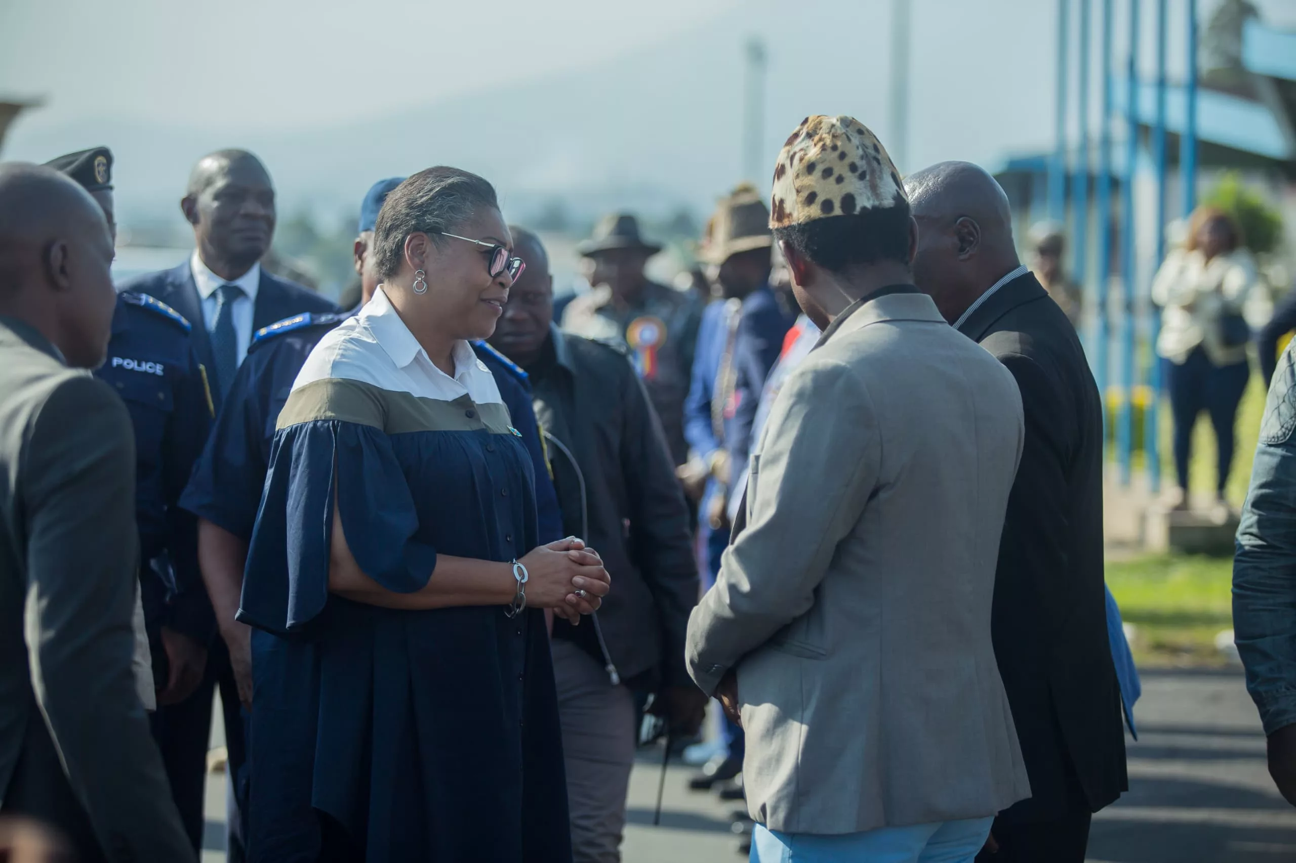 La première Ministre Judith Suminwa à sa descente de l'avion à l'aéroport de Goma