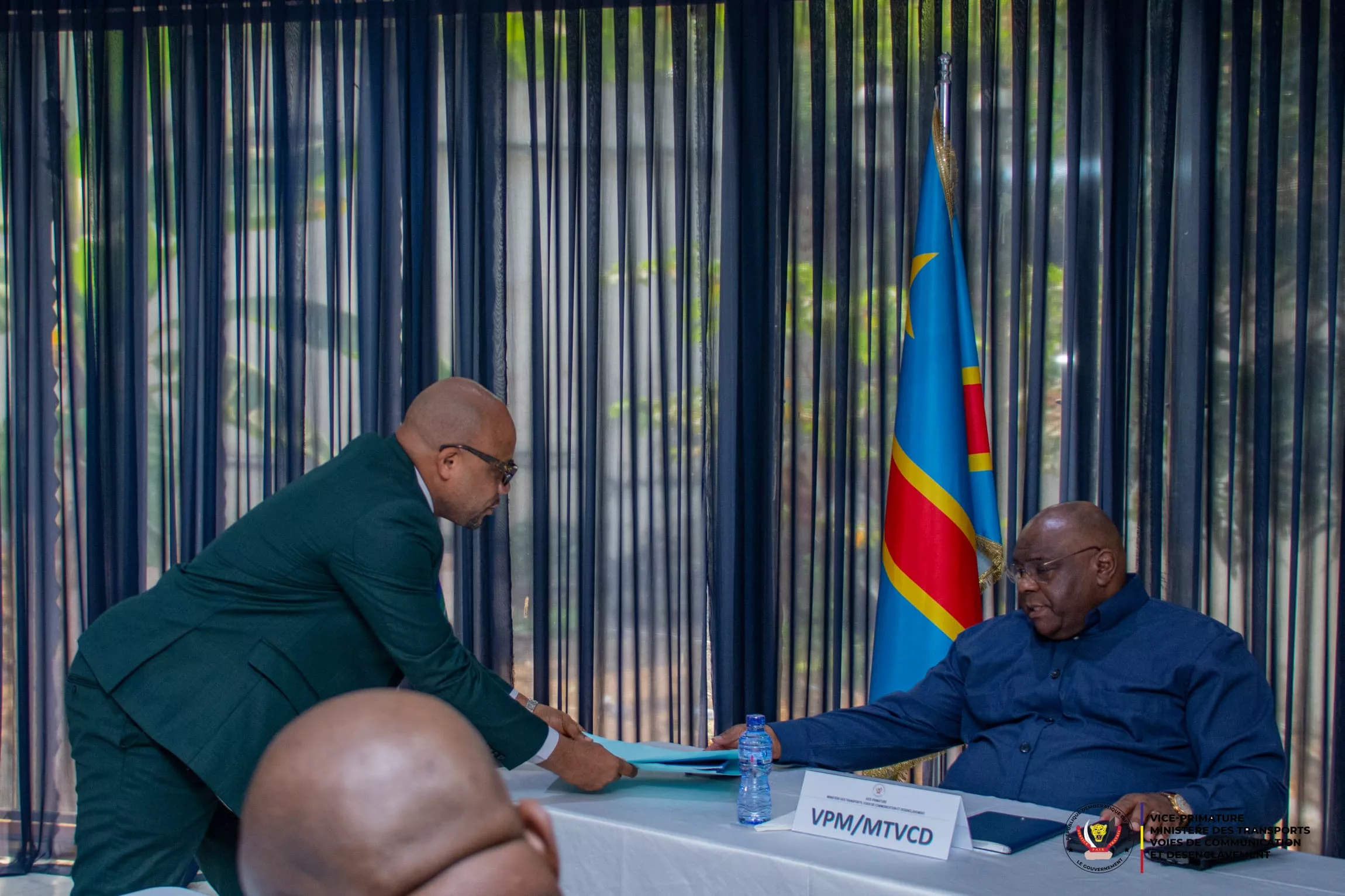 Le Vice premier ministre, ministre de Transport,voies de communication, et désenclavement Jean Pierre Bemba