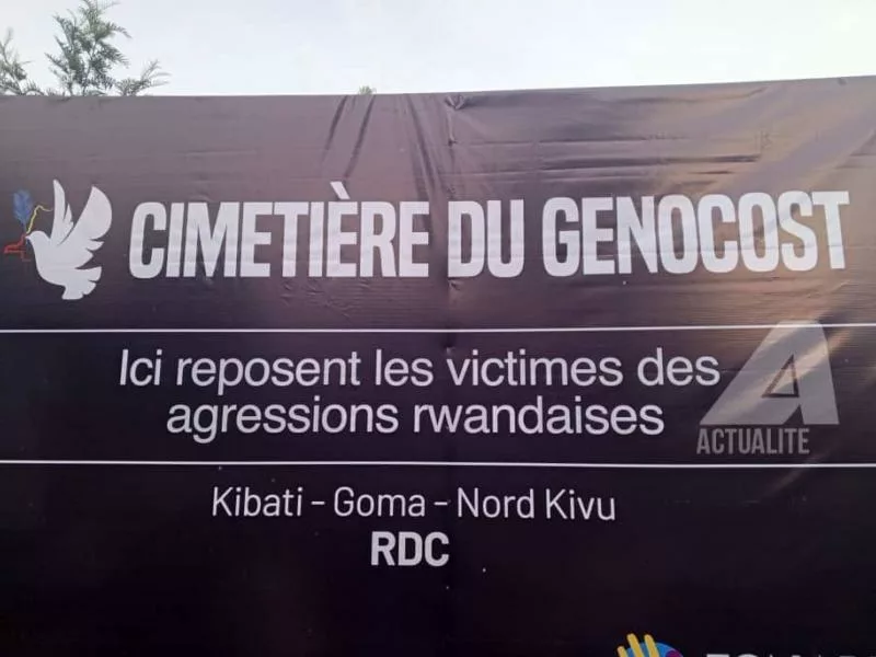 Illustration du cimetière du génocide congolais à Goma. Photo Actualités.cd