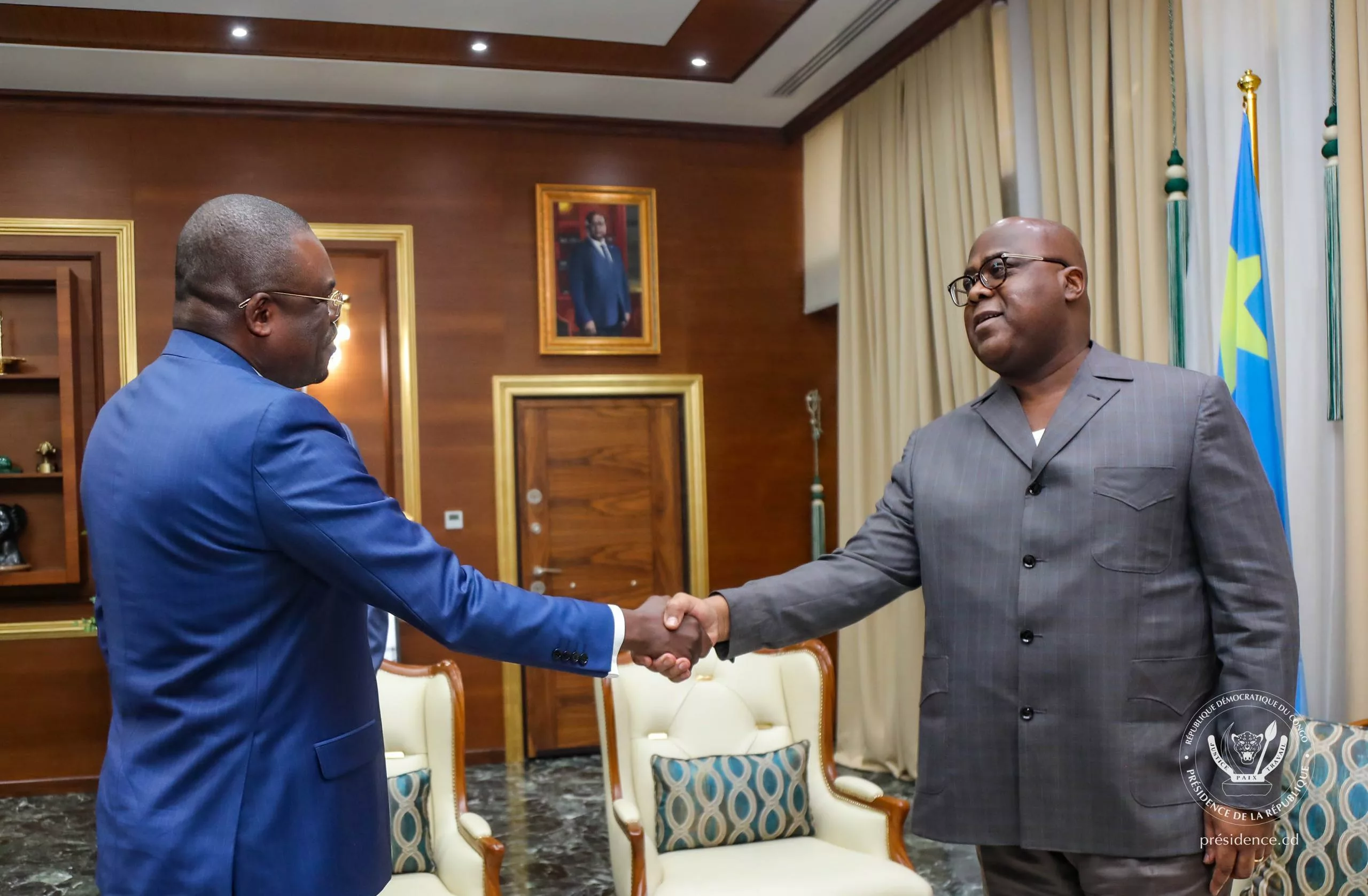 Le Président de la Félix Tshisekedi et le Dr. Jean Kaseya Directeur d’Africa CDC.