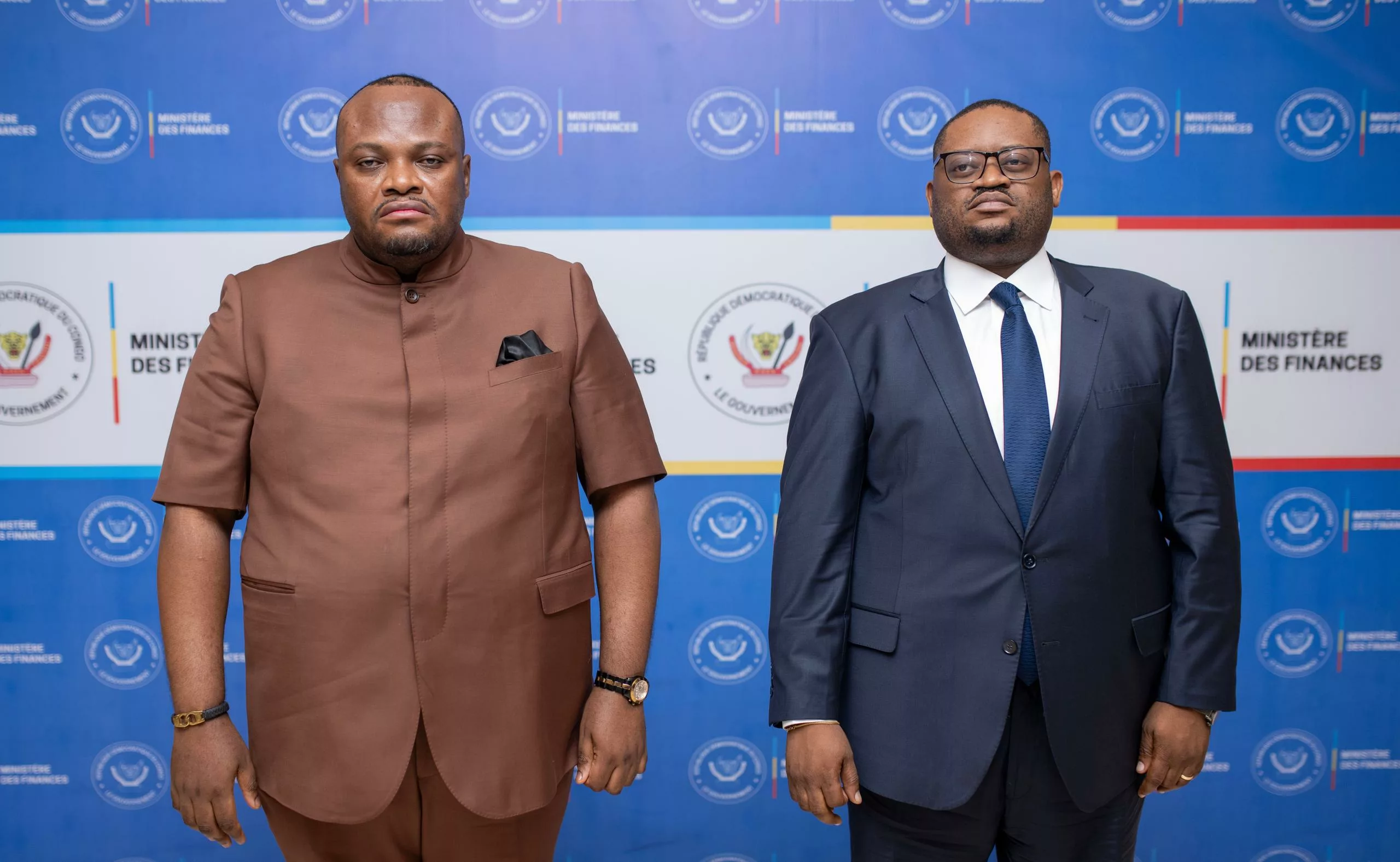 Le Gouverneur de la ville de Kinshasa Daniel Bumba Lubaki et le Ministre des finances du gouvernement central Doudou Fwamba LIKUNDE