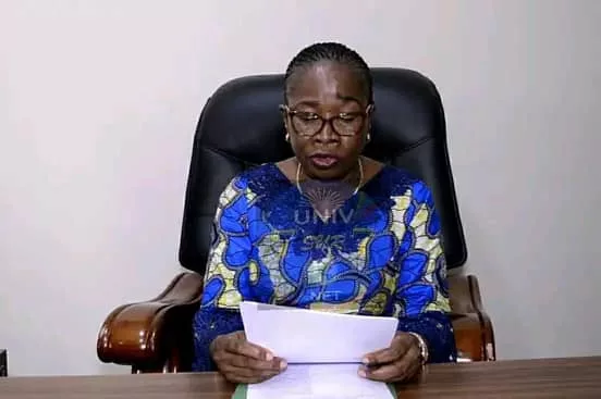 Yvonne Ibebeke Bomwanga, rectrice nouvellement nommée et installée à l'UPN