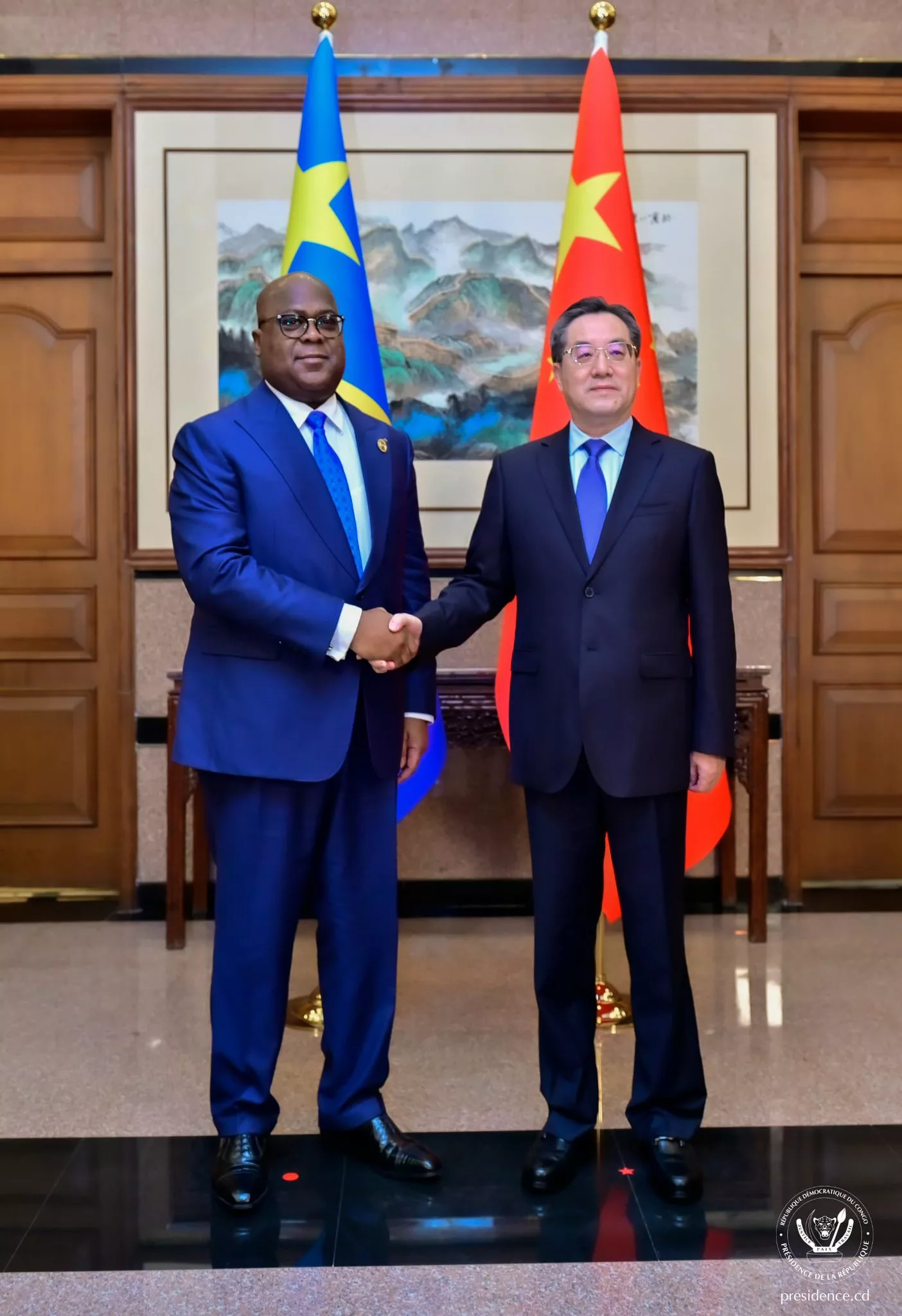 Le Président de la RDC Félix Tshisekedi et Président Xi Jinping de Chine en marge du sommet Chine-Afrique