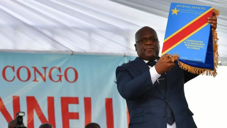Félix Tshisekedi lors de sa prestation de serment en janvier 2019 au palais de la nation à Kinshasa