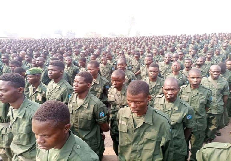 Photo d'illustration des nouvelles recrues des FARDC