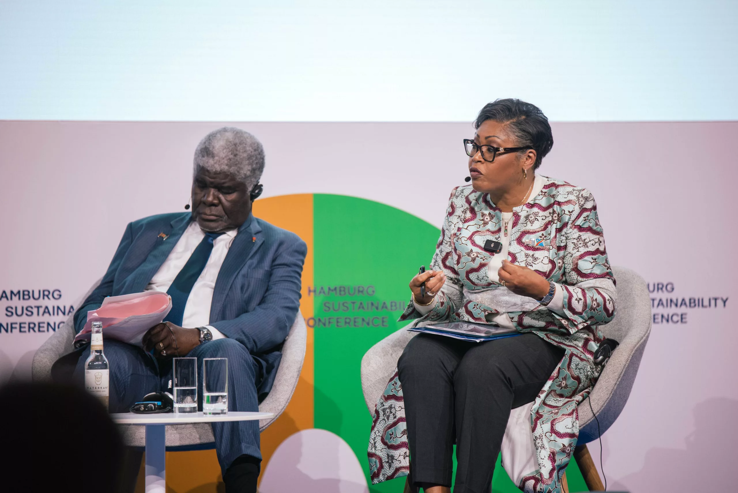 La Première Ministre Judith Suminwa à la conférence d'Hambourg en Allemagne.