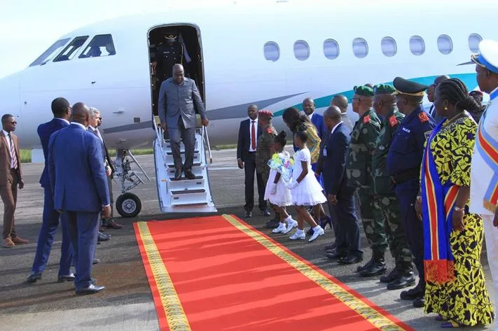 Le Président Félix Tshisekedi à son arrivée à Kisangani en avril 2019. (© DR)