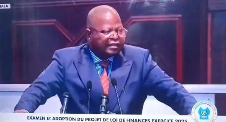 Le député national Maître Simon Mulamba Mputu lors de l'examen du projet de loi des finances 2025.