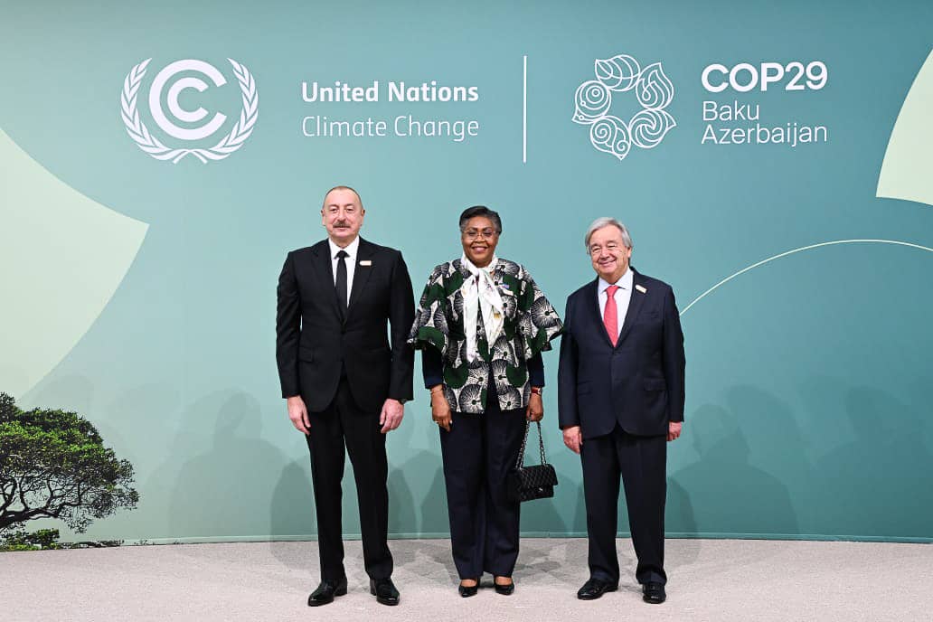 La Première Ministre Judith Suminwa à la COP 29 avec le secrétaire général de l'ONU Antonio Guteress