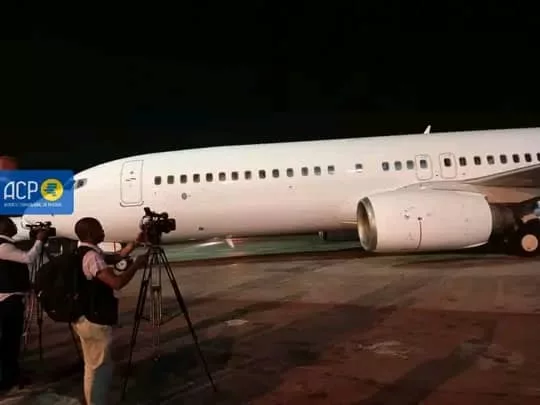 Le nouvel avion de Congo Airways. (Photo de l'agence congolaise de presse)