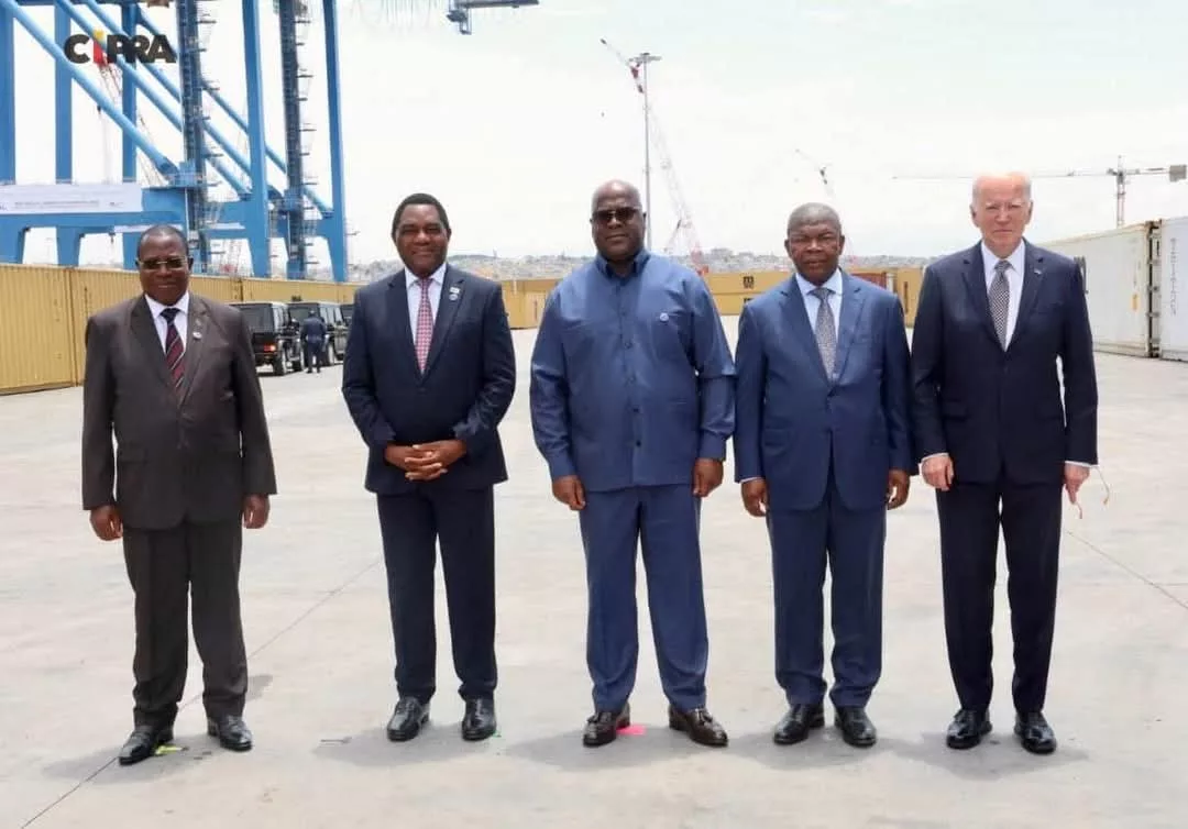 les Présidents Félix Tshisekedi (RDC), Joao Lourenço (Angola), Hakainde Hichilema (Zambie) et Joe Biden (USA)