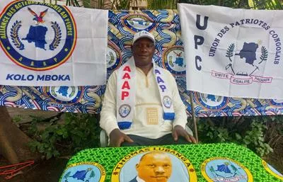 Thomas Lubanga, président de l'UPC, lors d'une matinée politique de restitution de la campagne électorale et des élections du 20 décembre 2023, ce samedi 30 décembre à Kinshasa. Radio Okapi/Jeef Ngoie