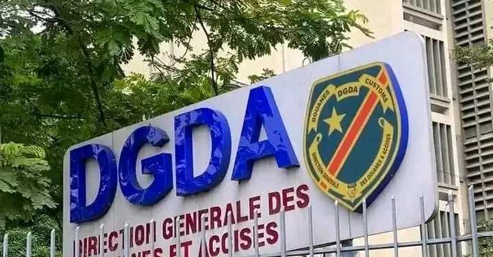 Pancarte de la direction générale de la DGDA à Kinshasa