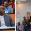 De gauche à droite Le député provincial Steve Mulumba et le ministre provincial de transport Bob Amisso Yoka Lumbila (Montage photo fntv.cd)
