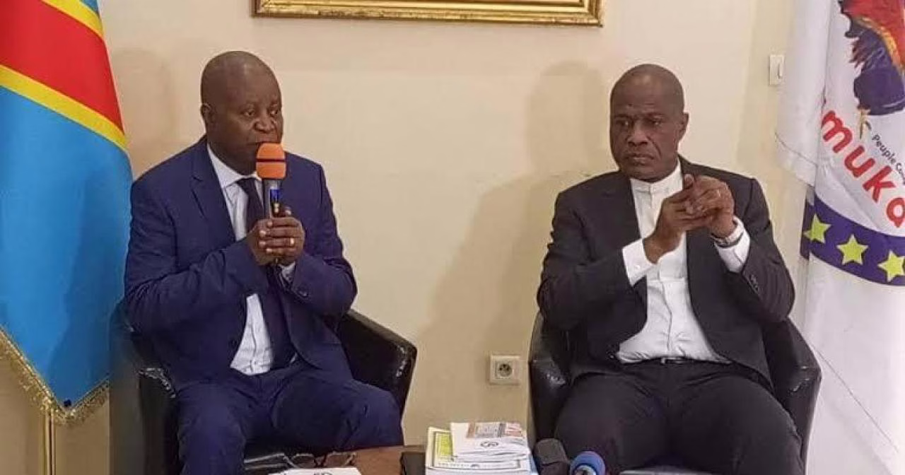 De gauche à droite L'ancien premier ministre Adolphe Muzito et le président de l'Ecidé Martin Fayulu