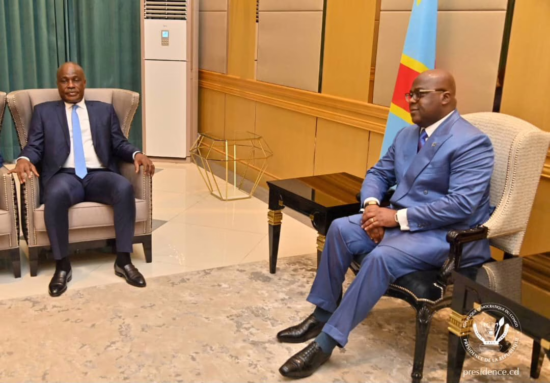 Rencontre entre le Président de la République Félix Tshisekedi et l'opposant Martin Fayulu au palais de la nation