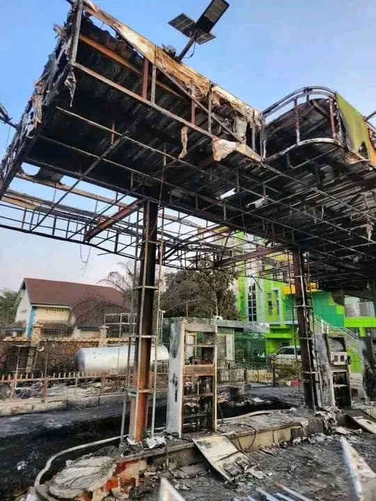 La station Zoé incendiée