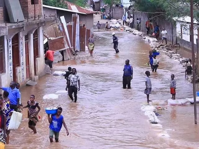 Illustration des inondations à Kinshasa
