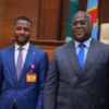 De gauche à droite Christian Lumu Lukusa cadre de l'UDPS et le Président de la République Démocratique du Congo Félix Tshisekedi.